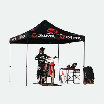Rennzelt Mit Wänden 24MX Easy-Up Schwarz